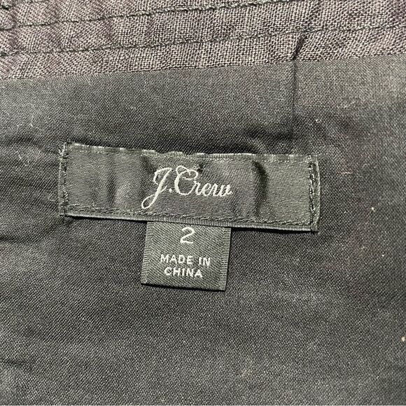 J. Crew Black 100% Linen Jumpsuit Romper Cropped Wide Leg Size 2 - Picture 6 of 7